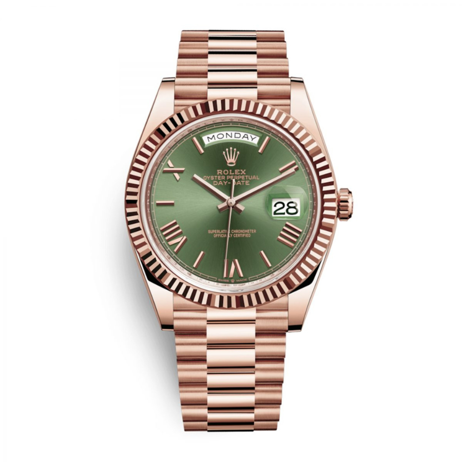 Rolex Day-Date 40 228235 Everose Gold Olive Dial 2024