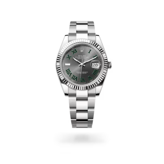 Rolex Datejust 41 126334 Oystersteel & White Gold Wimbledon Dial 2023