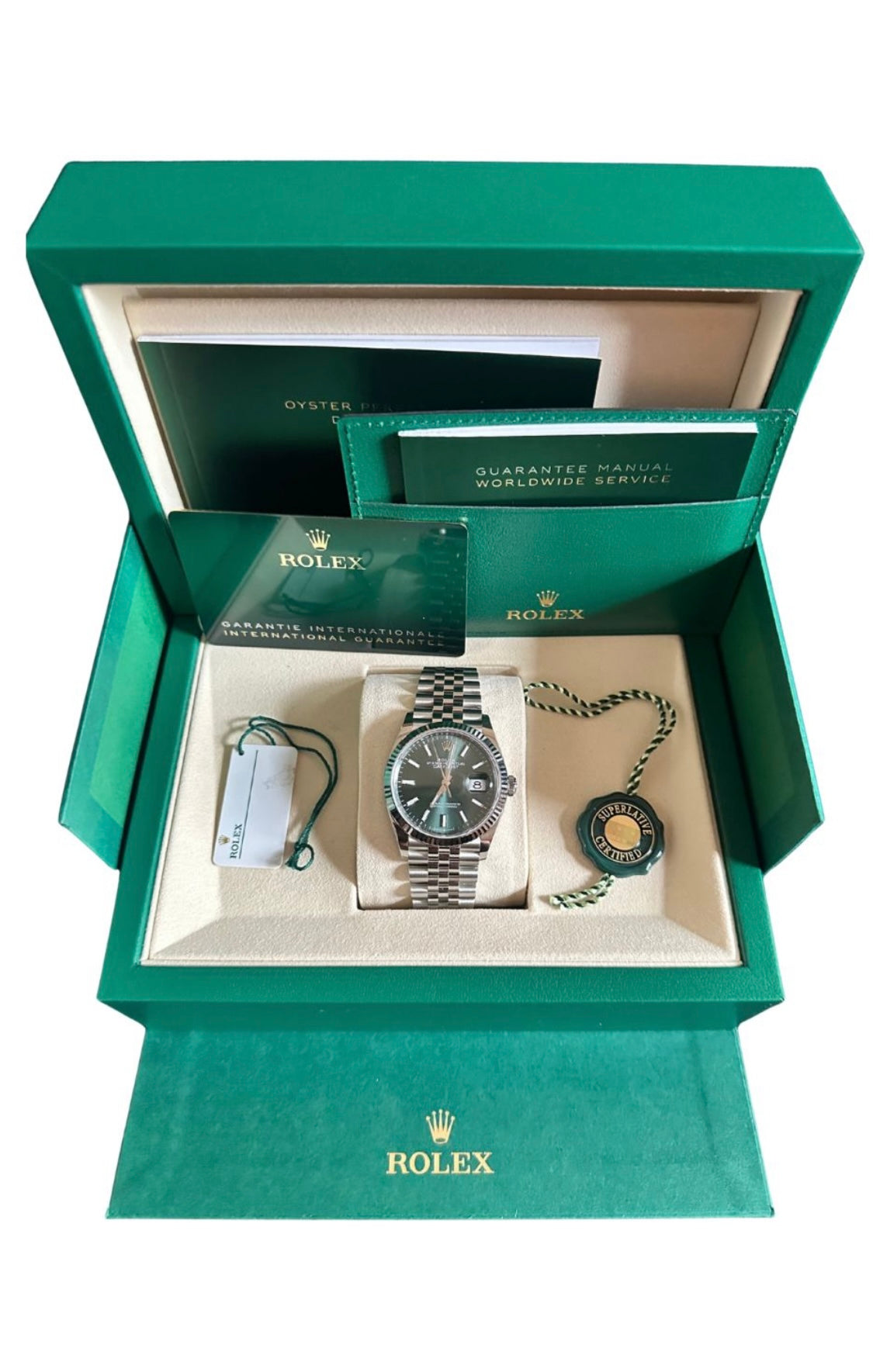 Rolex Datejust 36 126234 Oystersteel & White Gold Mint Green Dial 2025 Unworn