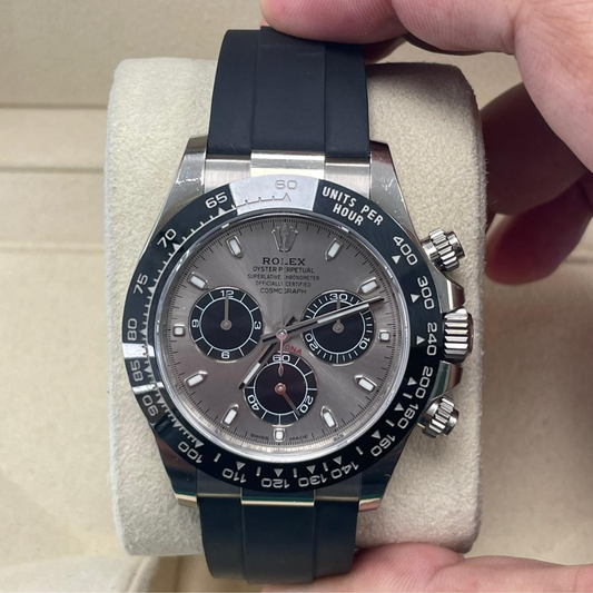 Rolex Daytona Oysterflex 116519LN 'Ghost" White Gold Grey Dial Oysterflex Bracelet Full Set