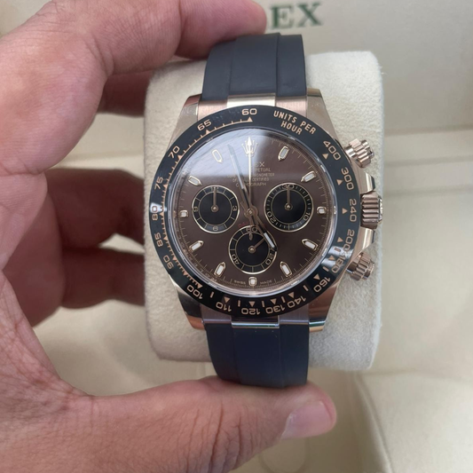 Rolex Daytona Oysterflex 116515LN Everose Gold Chocolate Dial Oysterflex Bracelet Full Set